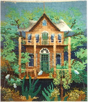 Indonesiskt hus ca 65x70 cm